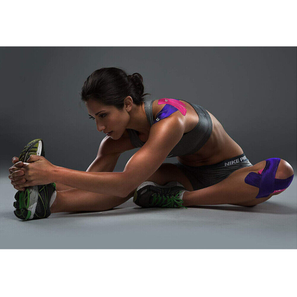 US 2-4 Pcs Cotton Elastic Kinesiology Therapeutic Athletic Latex Free Sport Tape