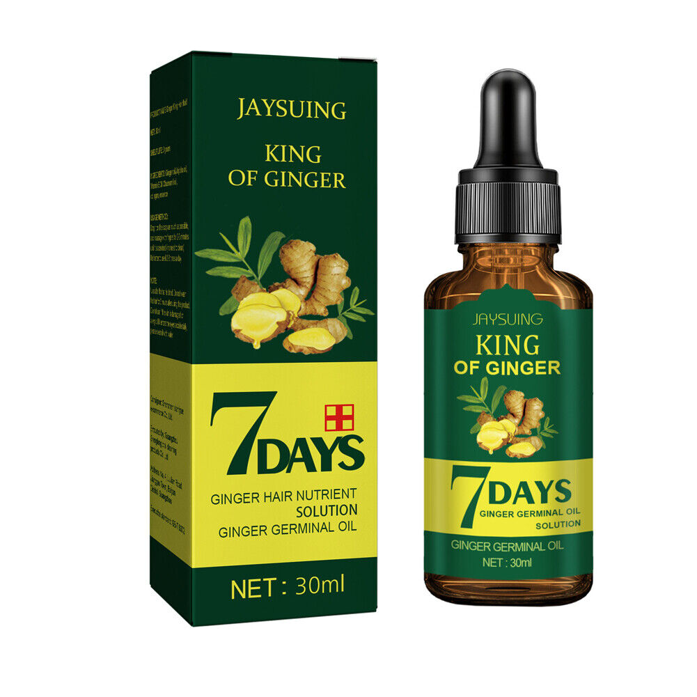 US 4-8 Pack Ginger Hair Growth Serum Germinal Oil Regrow 7 Days Loss Treatment