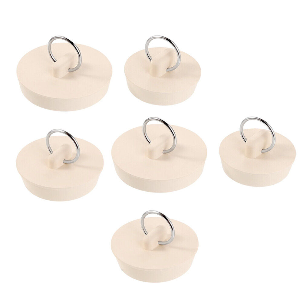 US 3-6 Pack Universal Rubber Drain Stopper Bathroom Sink Tub Kitchen Stop Plug