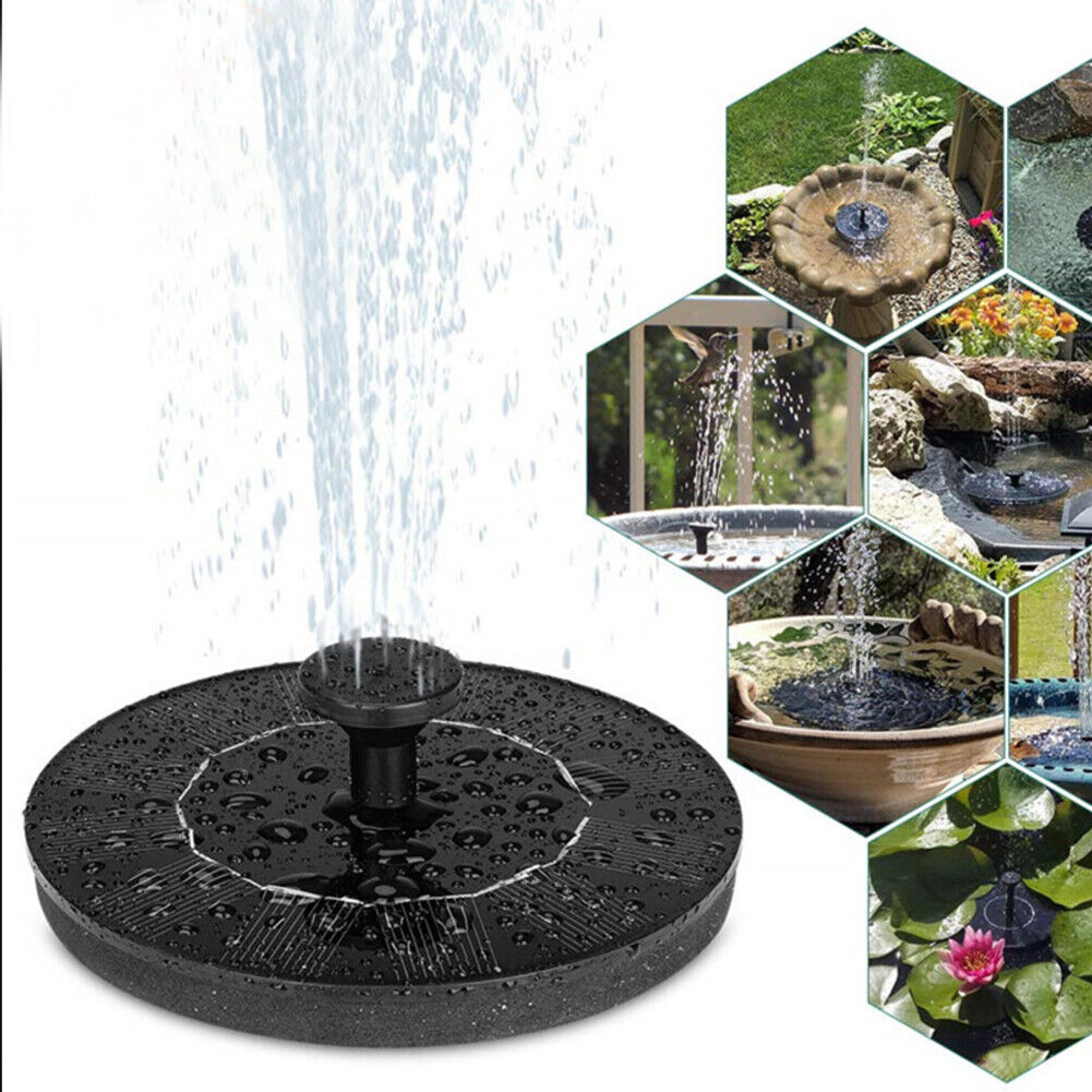 US Solar Power Bird Bath Fountain Pump Upgrade 1.4W Solar Fountain with 4 Nozzle