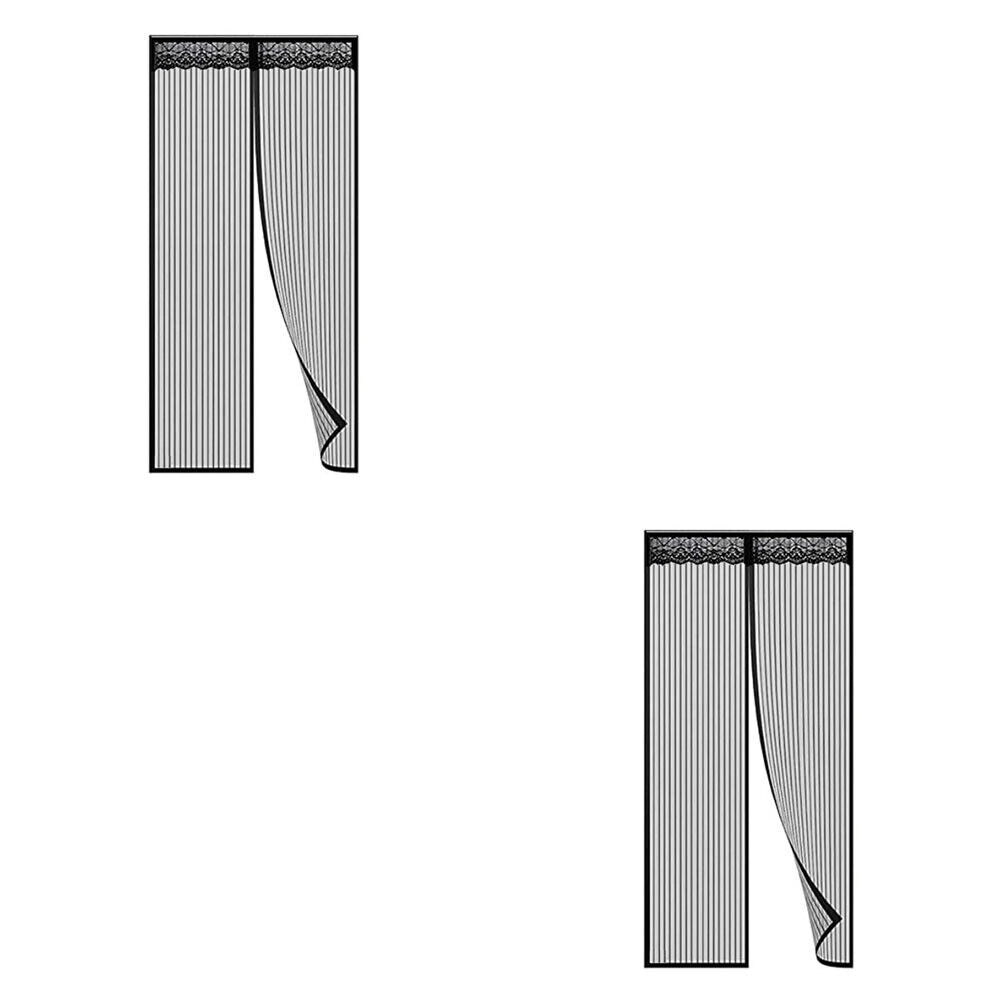 US 1-2 Pack Magnetic Screen Door Hands-Free Anti Mosquito Bugs Fly Curtian Mesh