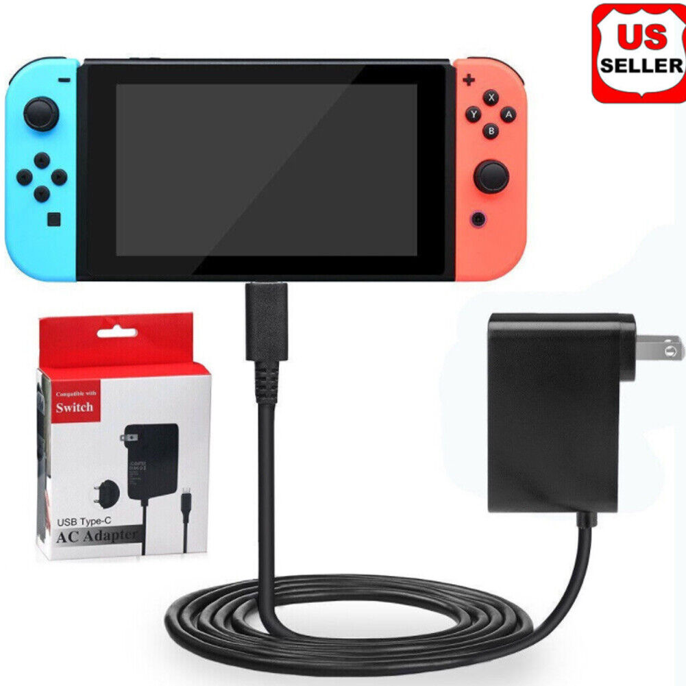 US 2-4 Pcs Charging Cable AC Adapter Power Supply For Nintendo Switch Wall Plug