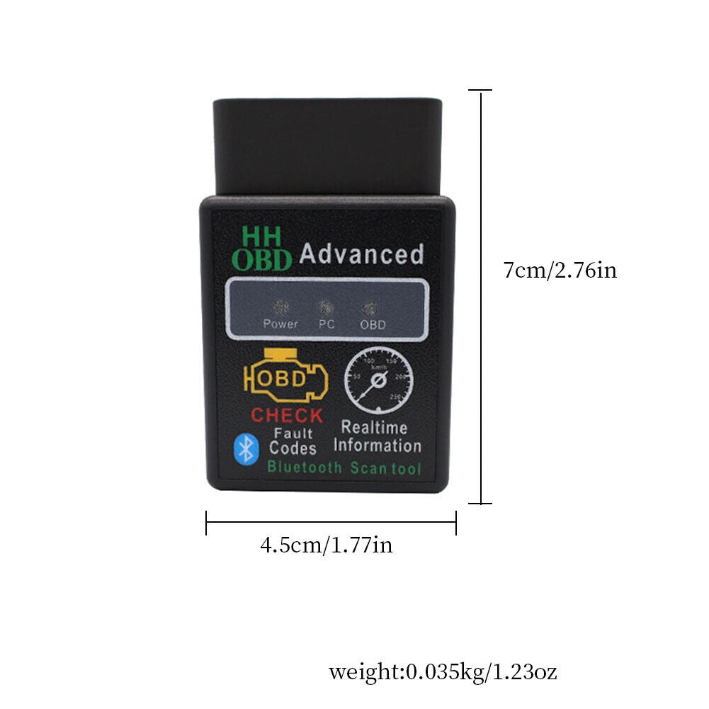 US 1-2 Pack OBD2 Code Scanner Mini ELM327 V2.1 Bluetooth OBDII Diagnostic Tool