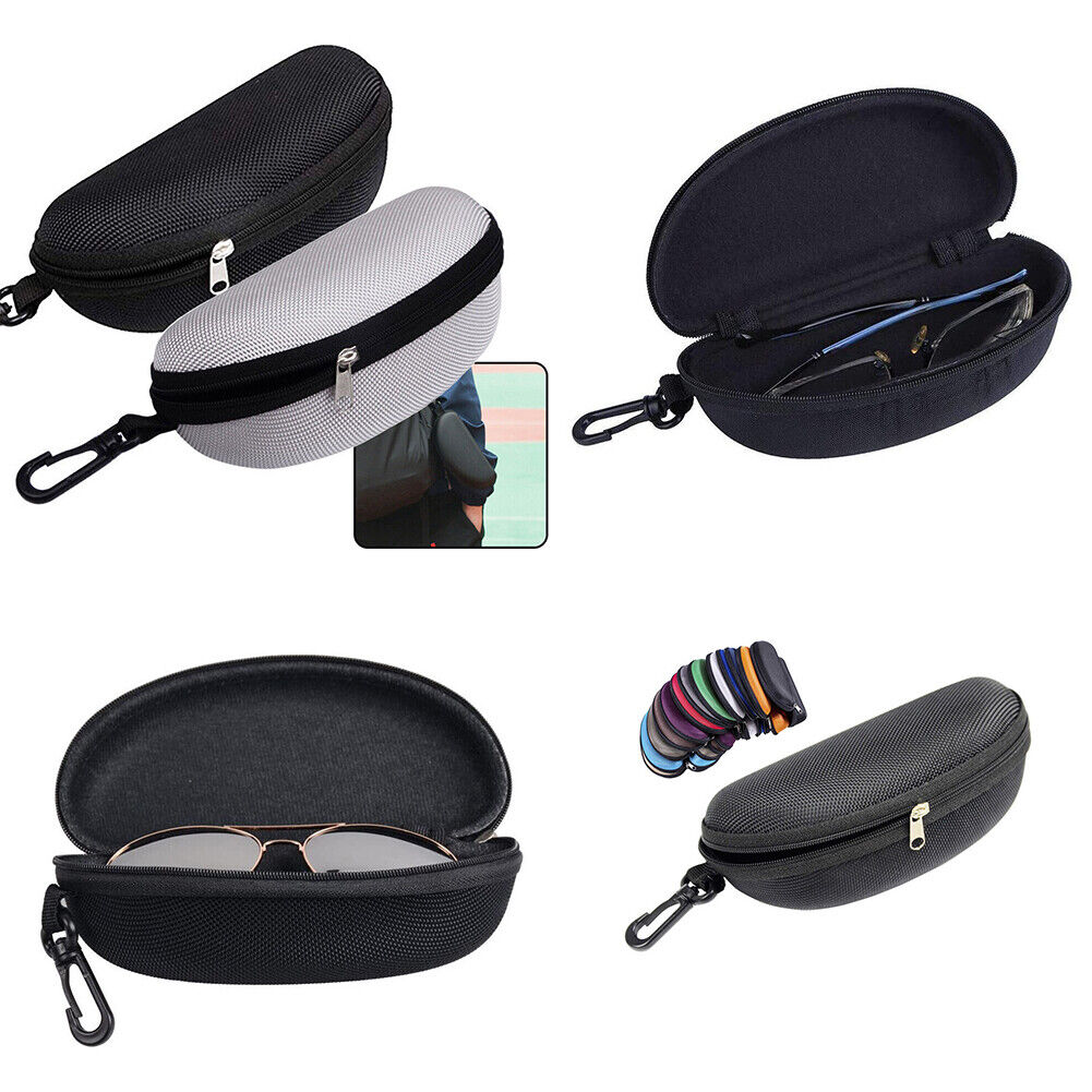 US 4-8 Pack Portable Waterproof Sunglasses Eyeglasses Case Zipper Hard Shell Box