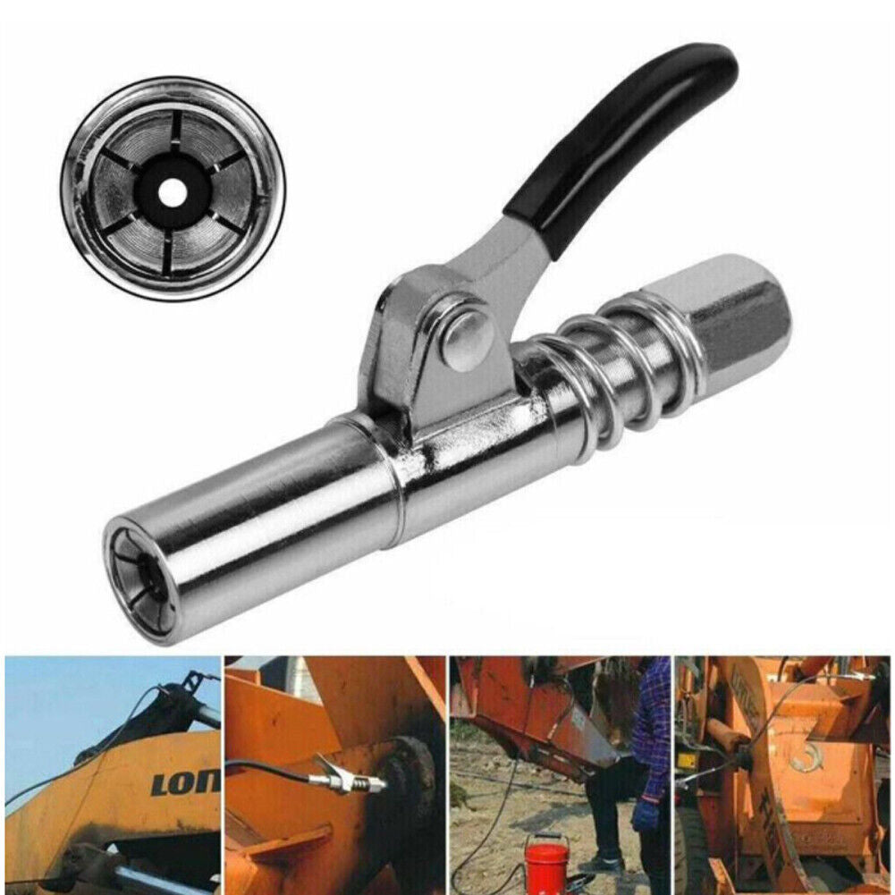 US 2-4 Pack Grease Gun Coupler Locks Onto Fittings Long-lasting Rebuildable Tool