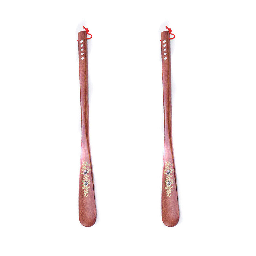 US 1-2 Pcs Extra Long Handle Shoehorn Shoe Horn AID Stick Wooden 55cm 21.5''