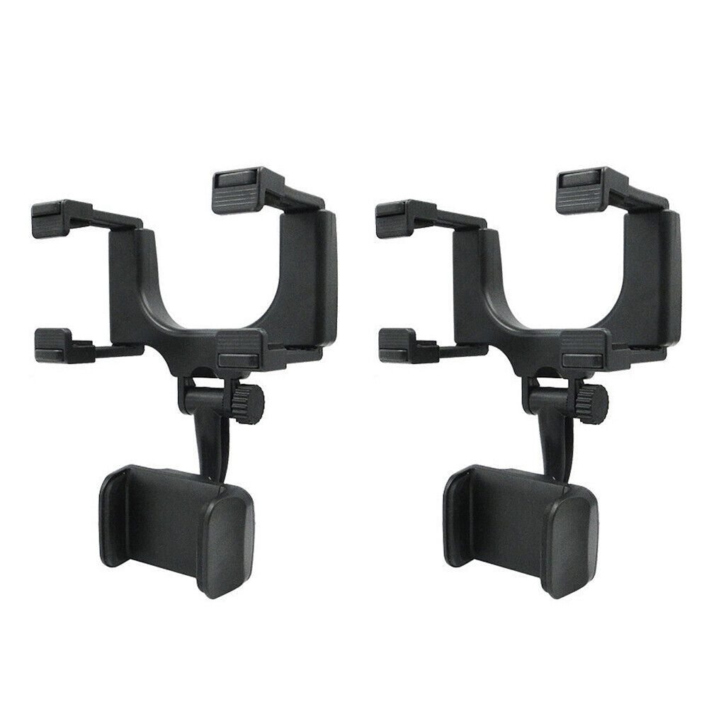 US 2-4 Pc Car Rear View Mirror Mount Stand 360° Rotation Adjustable Phone Holder