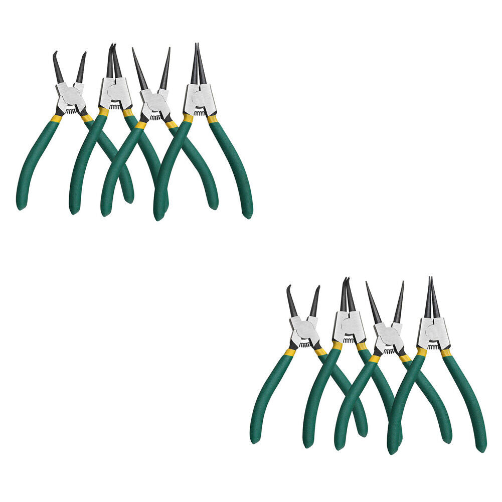 US 1-2 Sets of 4-Pc Heavy Duty Circlip Pliers Snap Ring External Internal Kit 7'