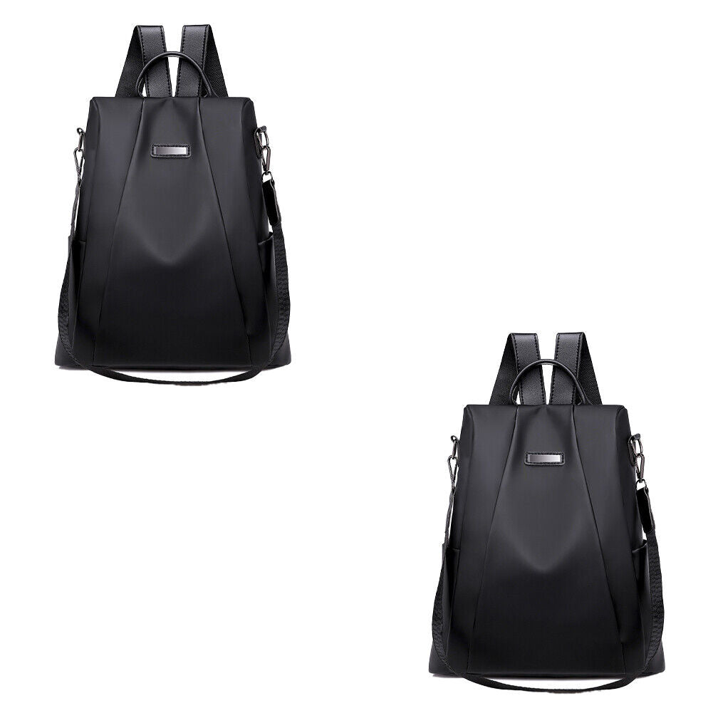 US 1-2 Pack Women Anti-Theft Backpack Waterproof Rucksack Ladies School Travel