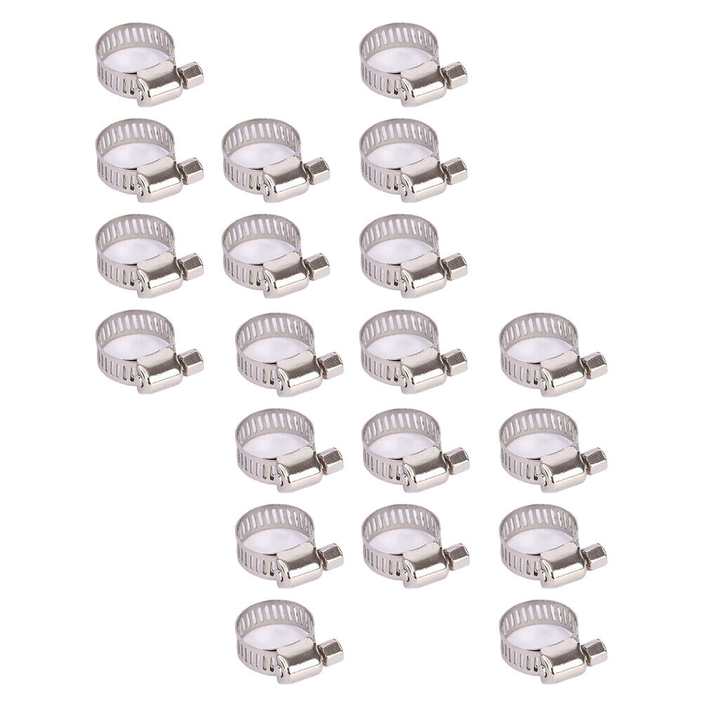US 10- 20 Pcs 3/4" CLAMP STAINLESS STEEL HOSE CLAMPS 1/2" - 3/4" INDUSTRIAL TOOL