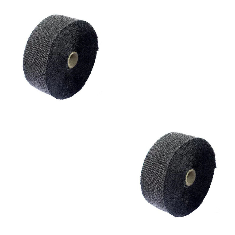 US 1-2Pc 32ft Titanium Header Turbo Pipe Manifold Exhaust Heat Wrap Tape 4 Ties