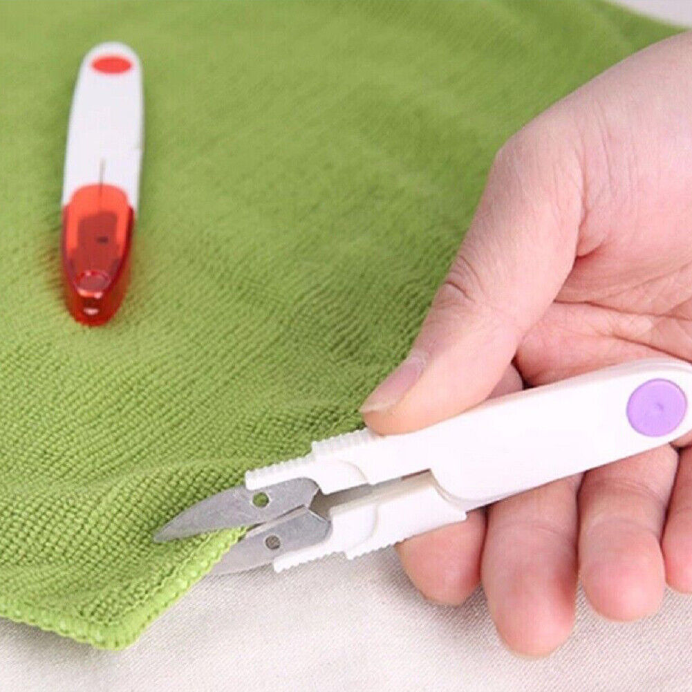 US 4-8 Pack Embroidery Sewing Snips Thread Cutter Cover Scissors Thrum Yarn