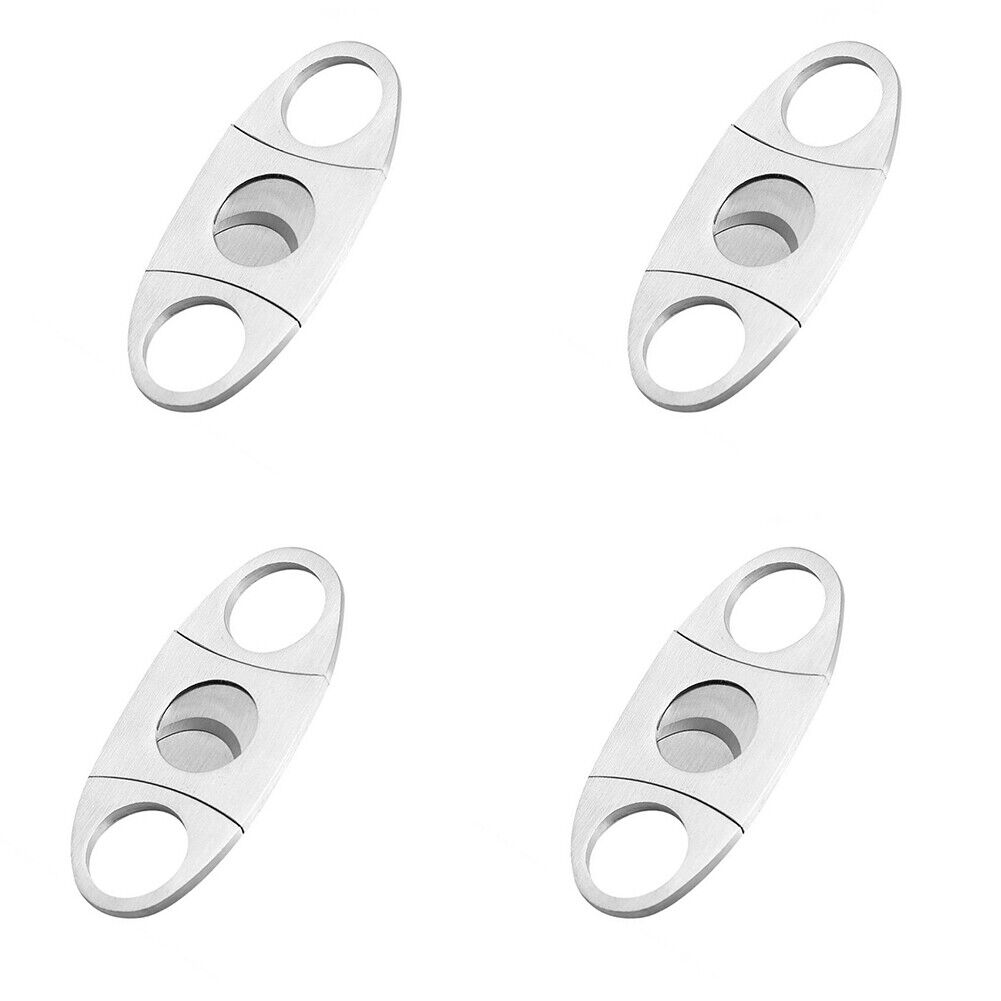 US 2-4 Pc Gadgets Cutter Stainless Steel Guillotine Double Blade Pocket Scissor