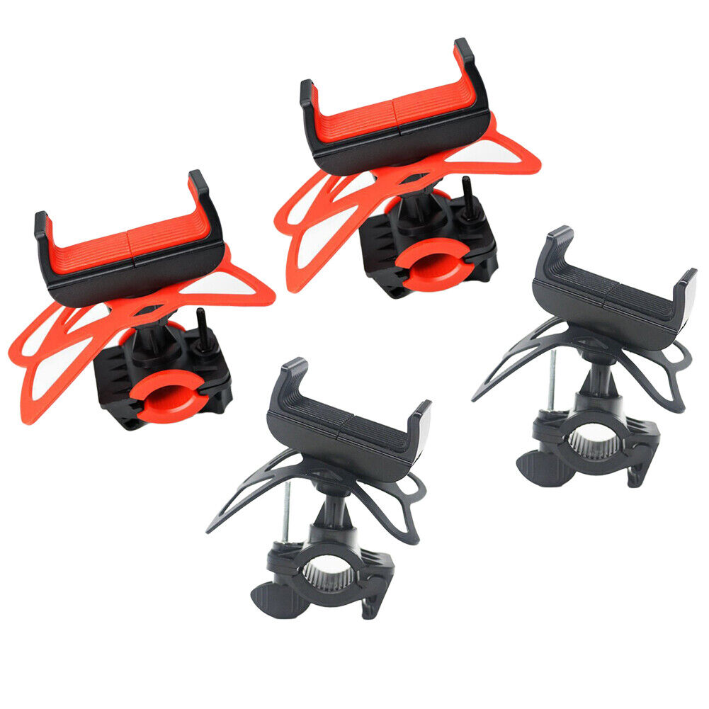 US 2-4 Pc Cell Phone Silicone Mount Holder GPS Motorcycle MTB Bike Bicycle 360