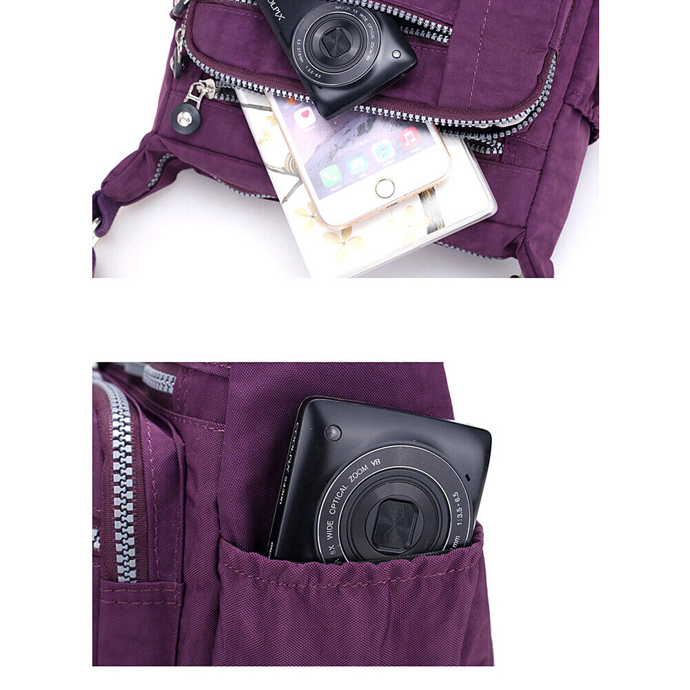 US Women's Multi Pocket Crossbody Shoulder Bag Casual Travel Handbag Waterproof