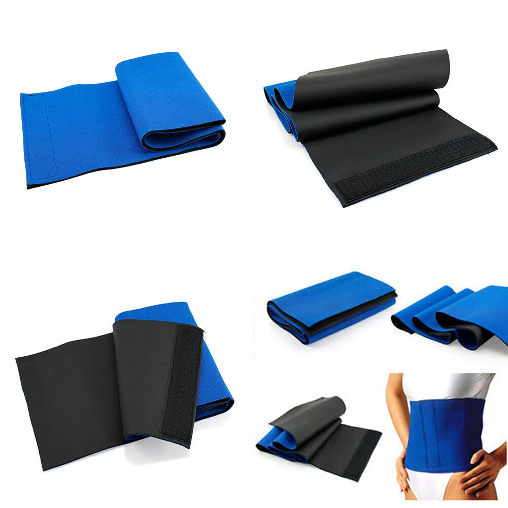 US 2-4 Pc Waist Trimmer Belt Stomach Weight Loss Fat Burner Slim Sweat Band Wrap