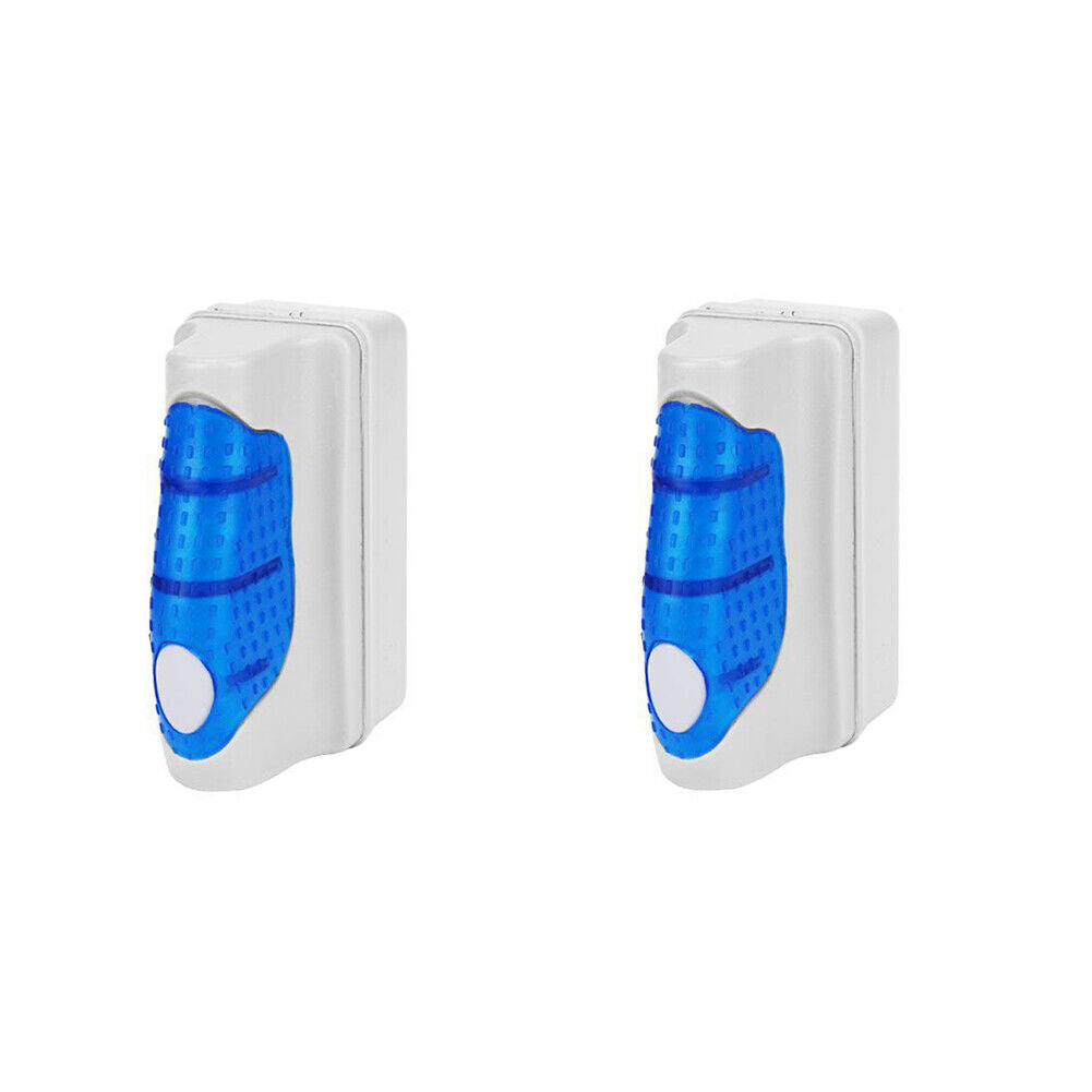 US 2Pc Medium Aquarium Fish Tank Floating Magnetic Glass Cleaner Scraper Brush