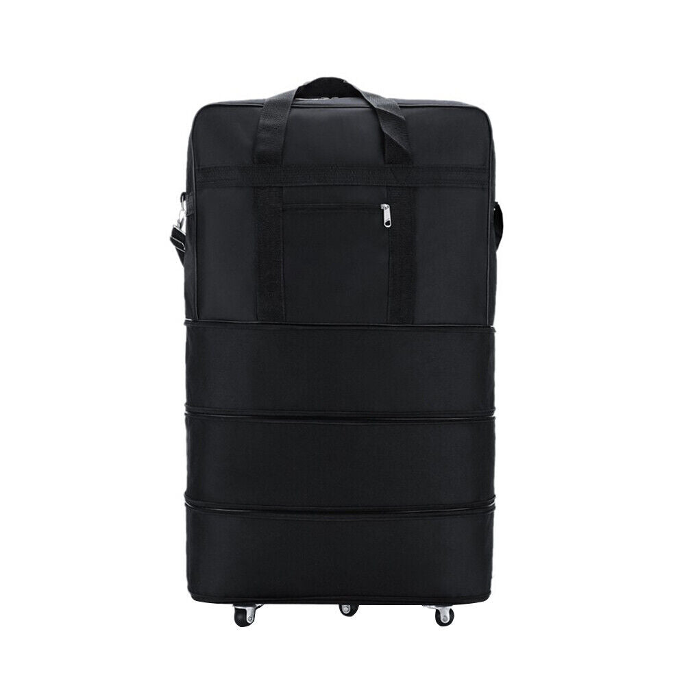 US 3-Layers Expandable Duffel Bag Suitcase Collapsible Rolling Wheeled Luggage