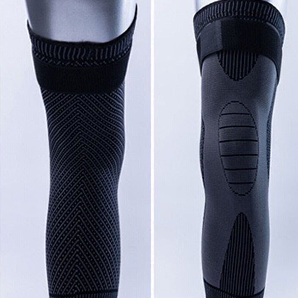 US 1-2 Pcs Full Leg Compression Sleeves Long Knee Braces Support Protector Sport