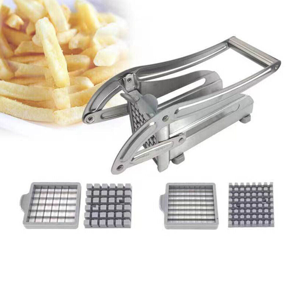 US 1-2 Pack French Fry Cutter Stainless Steel Potato Slicer Vegetable Chopper