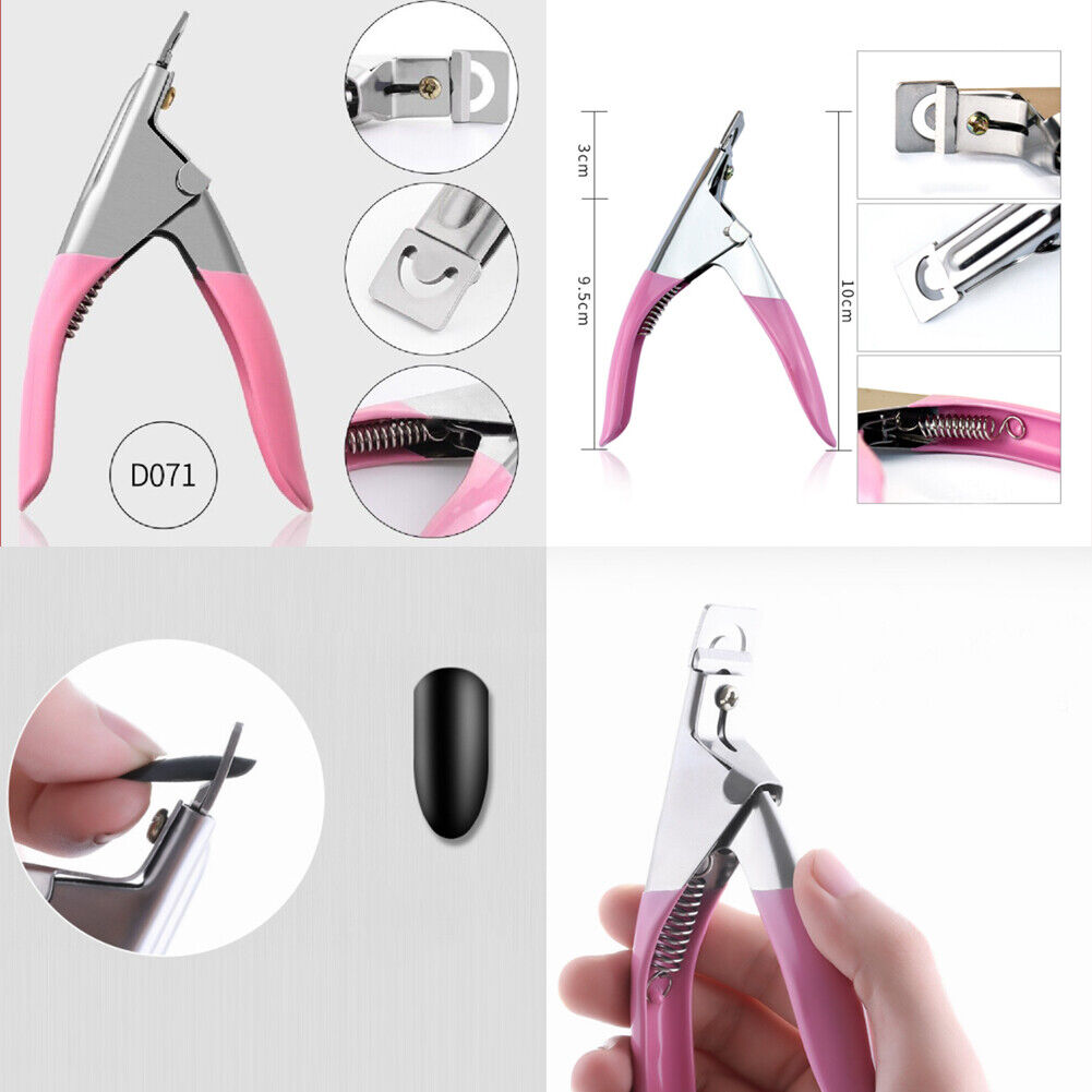 US 1-2 Pcs Nail Tip Clipper Acrylic Art Manicure Cutter U-shape Scissor U Edge