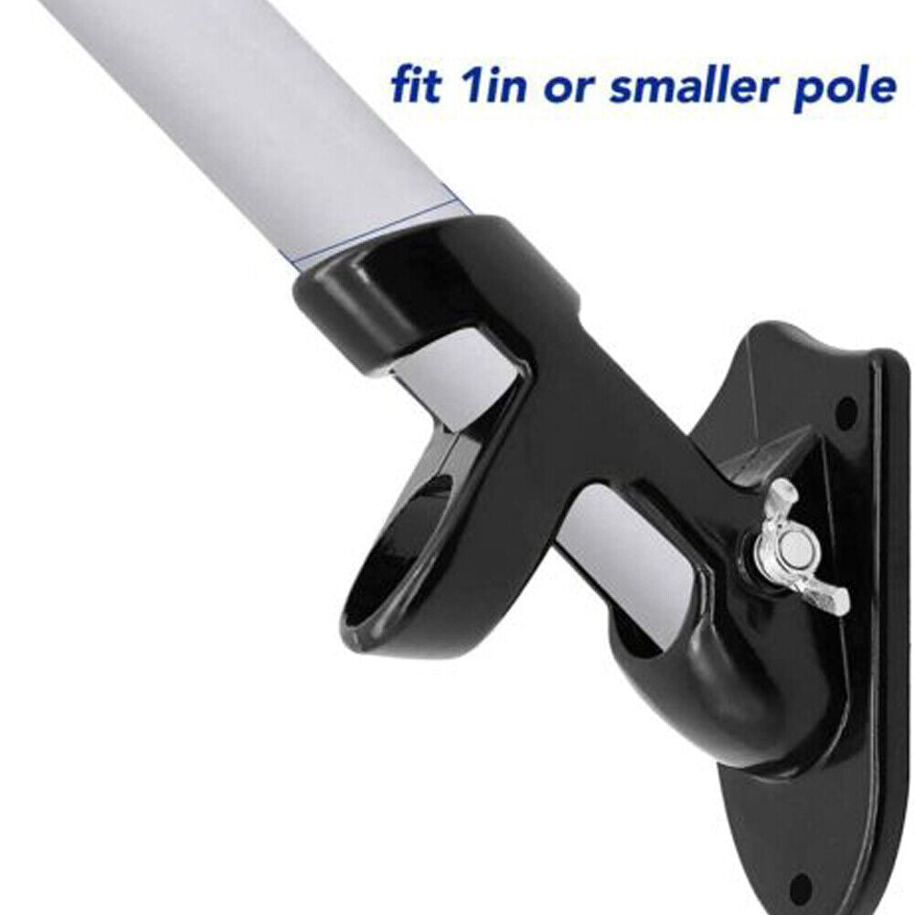 US 1-2 Pcs Two-Position Flag Pole Holder Mounting Bracket w/ Hardware Heavy Duty
