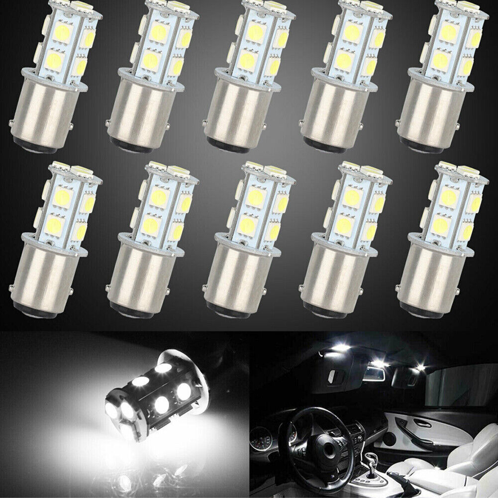 US 20-40Pc Car Truck Tail Brake Stop Light Bulb 12V 6500K LED 1157 Bay15d 13-SMD