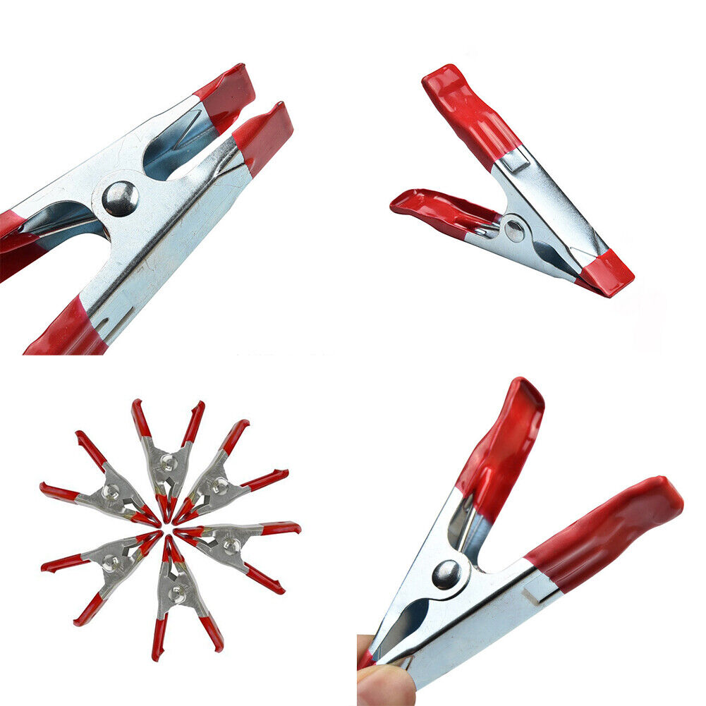 US 32-64 Pcs Metal Spring Clamps Heavy Duty 2" Mini Spring clips Jaw Opening Set