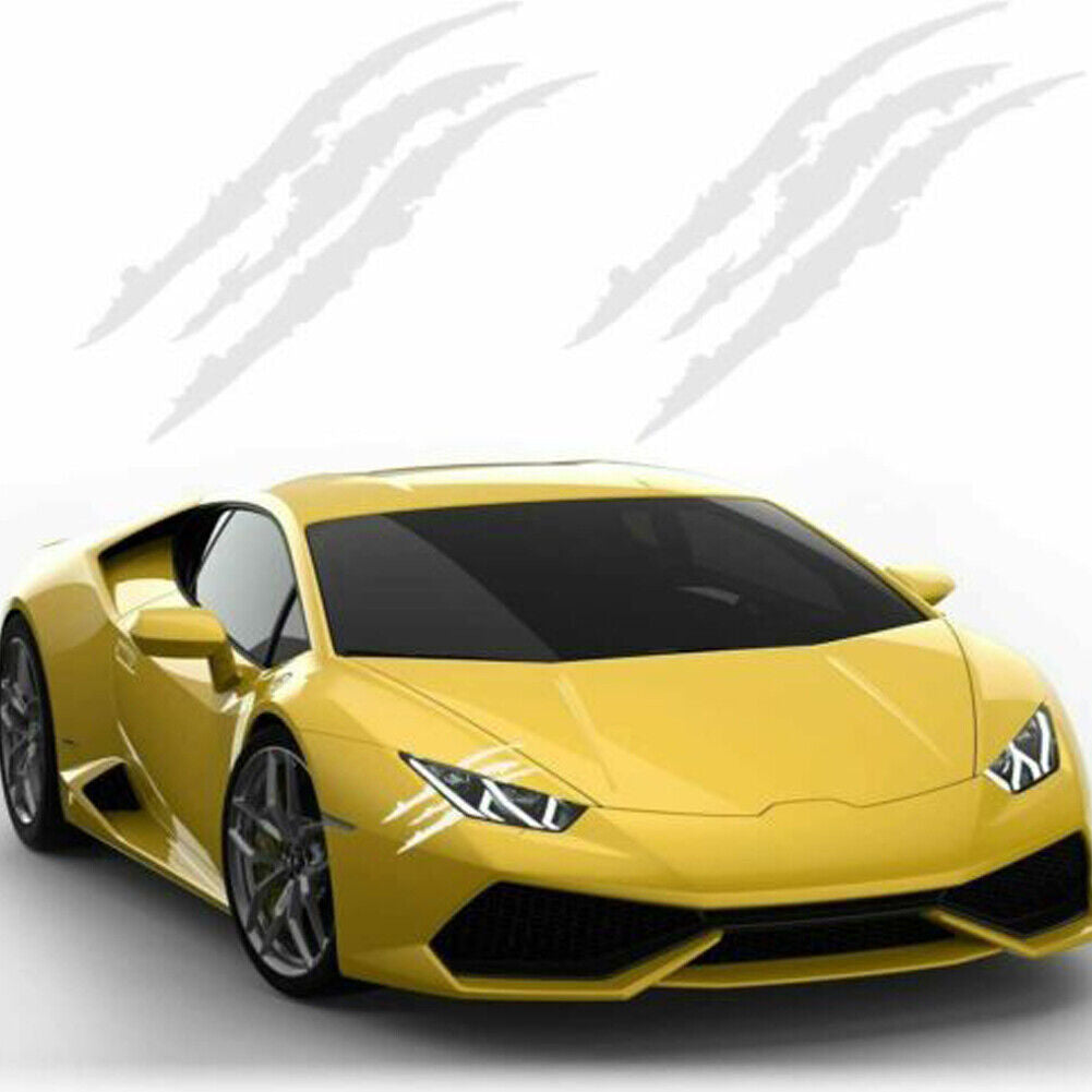 US 2-4Pc Monster Claw Mark Scratch Car Headlight Sticker Stripe Reflective Decal