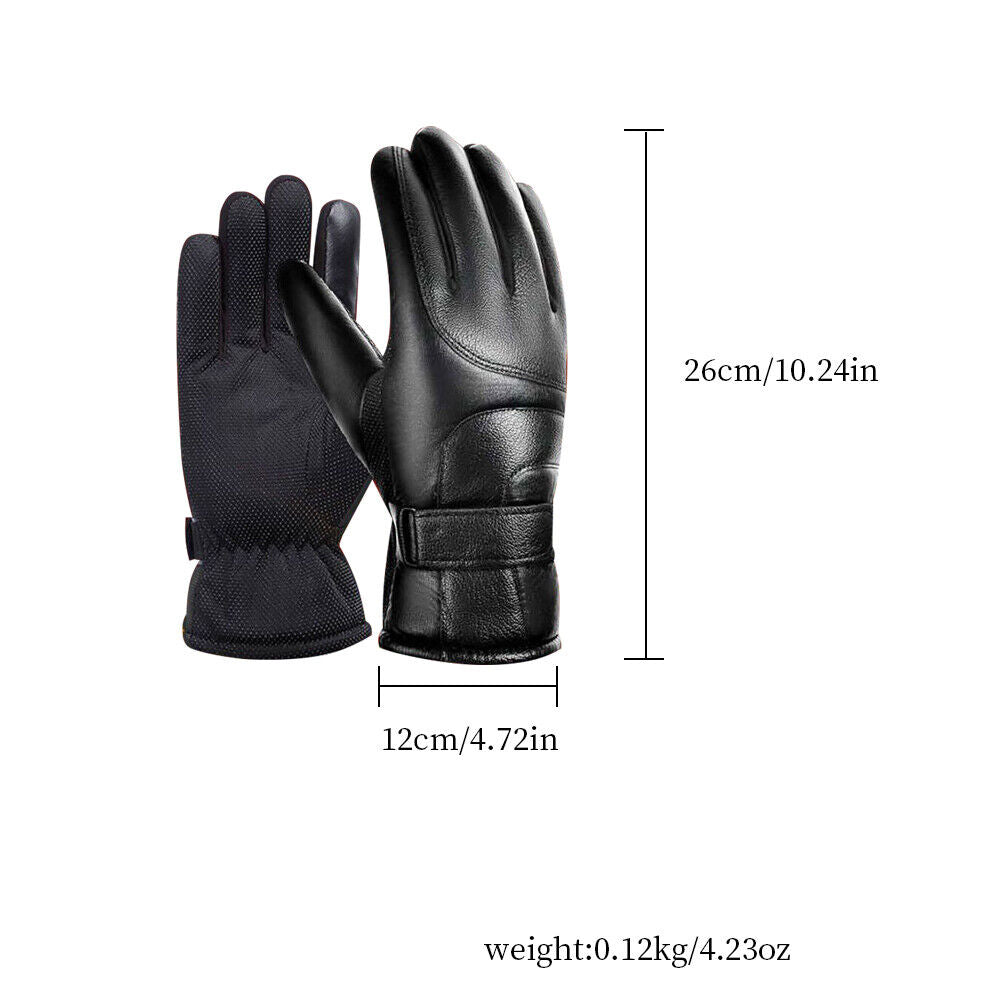 US 1-2 Pair Rechargeable Heated Gloves Unisex Touchscreen Ski Waterproof Outdoor