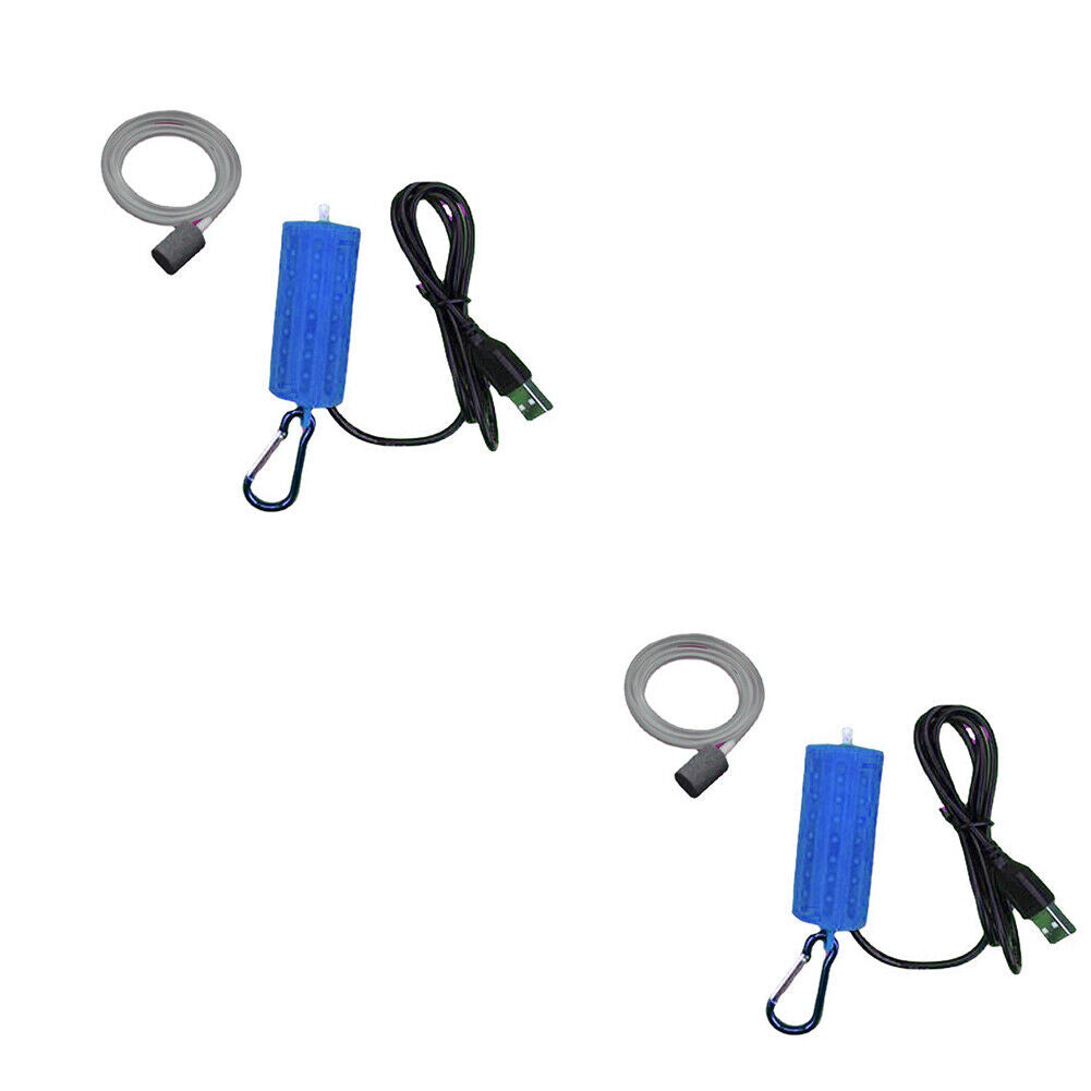 US 2-4 Pack Portable Mini USB Aquarium Tank Oxygen Air Pump Mute Energy Saving
