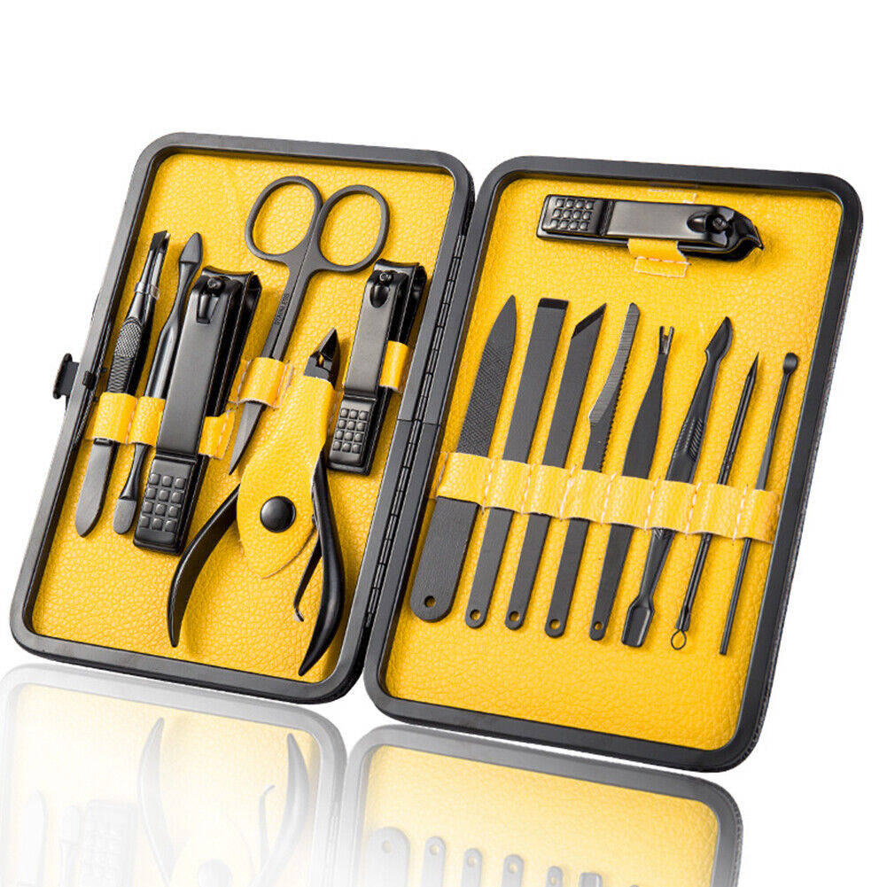 US 15 Piece Manicure Pedicure Nail Care Set Cutter Cuticle Clippers Kit