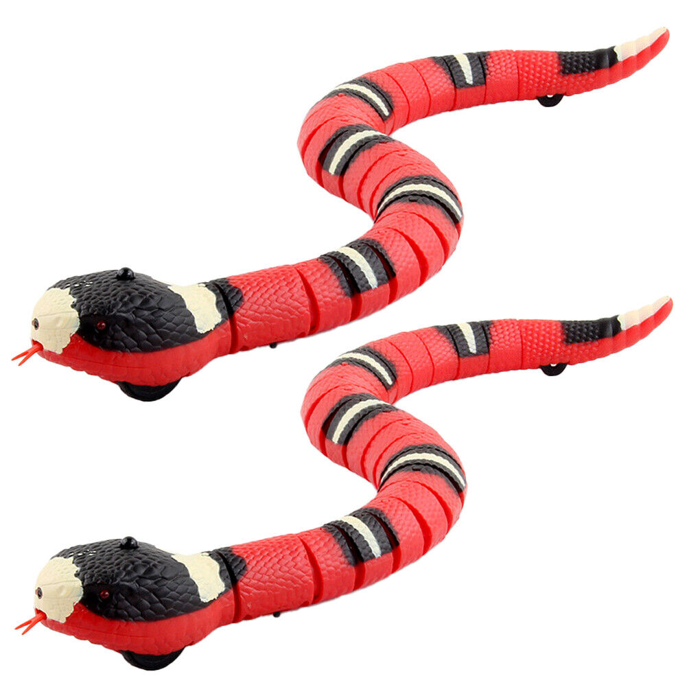 US 1-2 Pack USB Charging Smart Sensing Snake Electron Interactive Cat Dog Toys