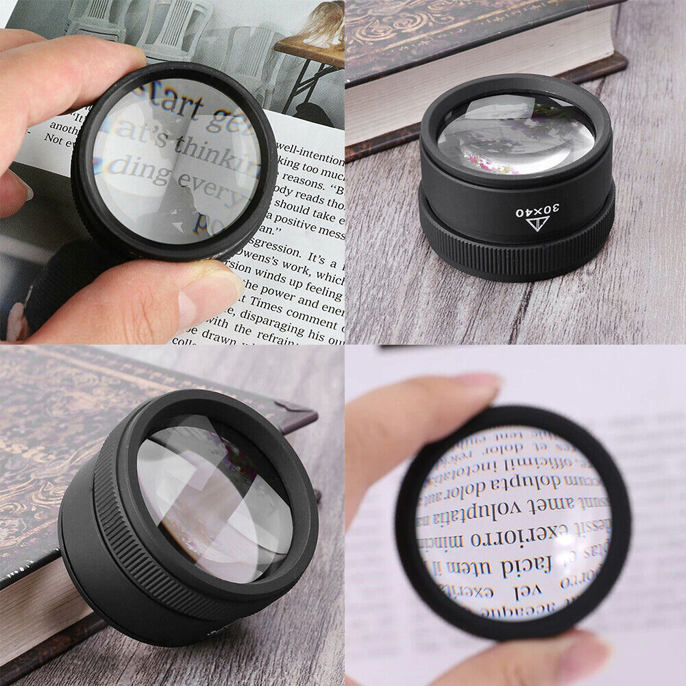 US 2-4 Pcs 40x Magnifying Glass Eye Loupes Loop Optical Magnifier Jewelry Repair