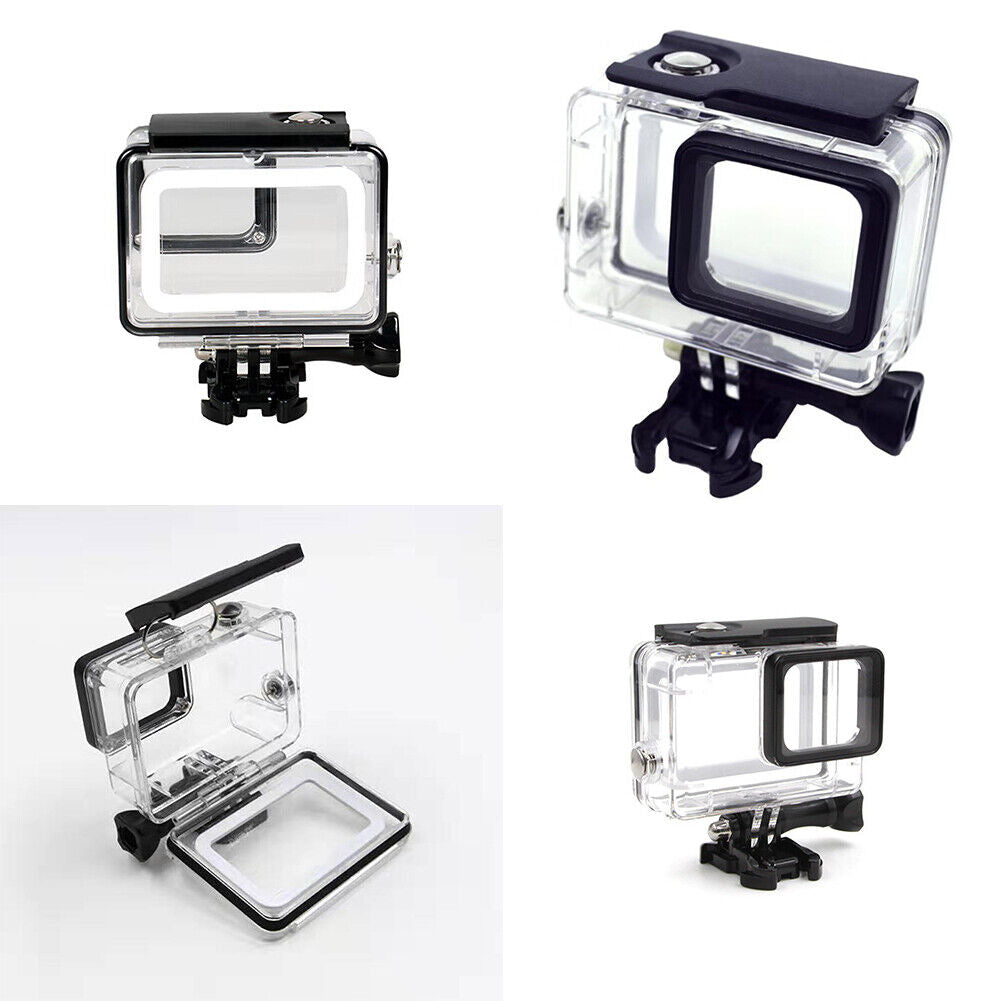 US 1-2Pc GoPro HERO5, HERO6, HERO7 Waterproof Housing Case Protective 45M Dive