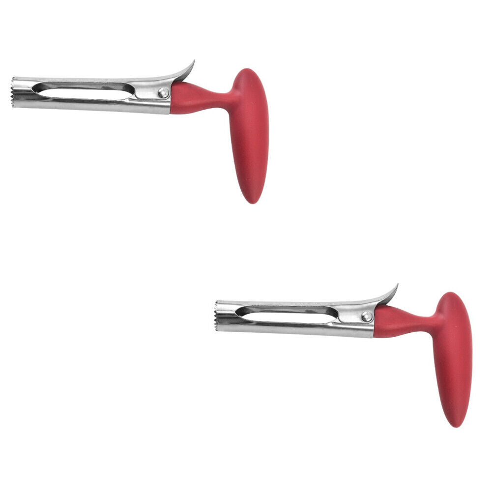 US 1-2 Pc Fruit Apple Corer Pear Tool Stainless Steel Kitchen Twist Core Remover