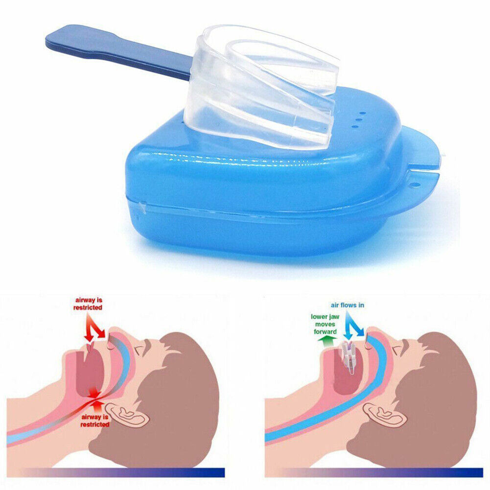 US 2-4 Pc Anti-Snoring Mouthpiece Mouth Guard Grind Stop Sleep Apnea Bruxism Aid