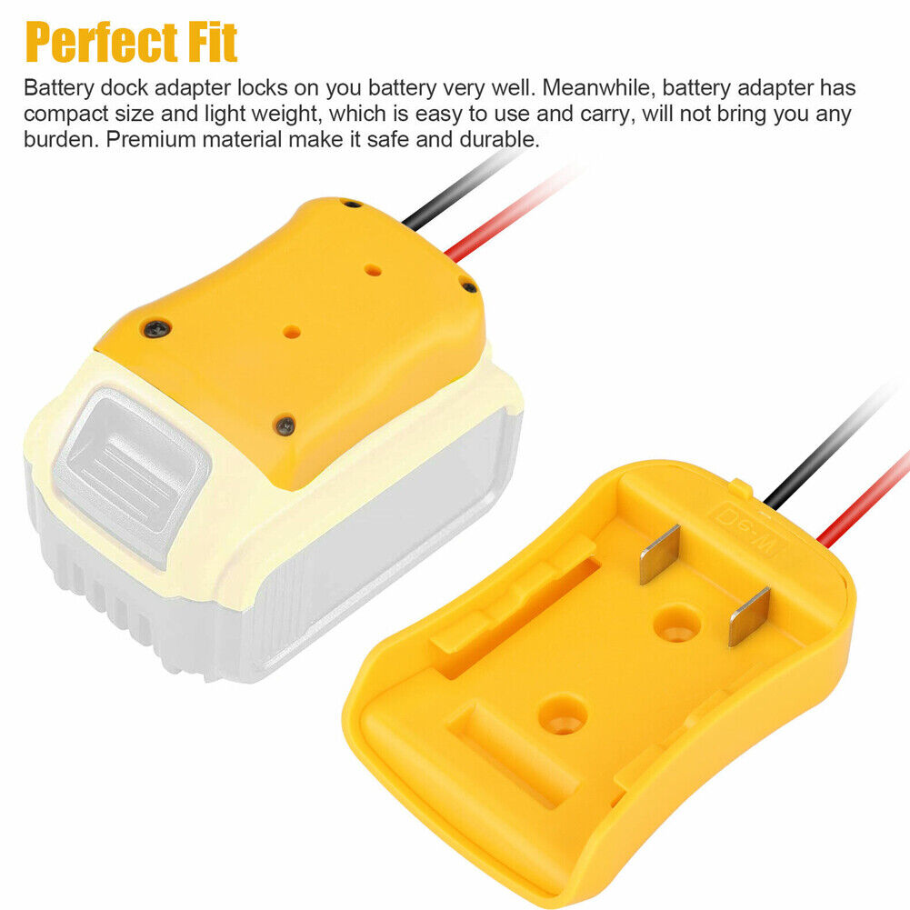 US 2-4 Pcs Power Adapter Connector for Dewalt 18/20V Max Battery Holder Dock DIY