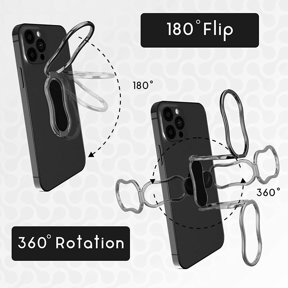 US 2-4 Phone Ring Holder Finger Kickstand 360° Rotation Foldable Cellphone Stand
