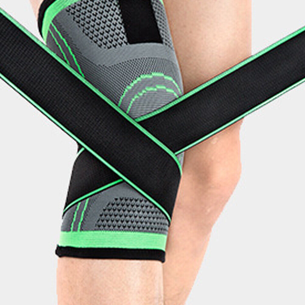 US 1 Pair Knee Sleeve Compression Brace Support Pads Joint Pain Arthritis Wrap