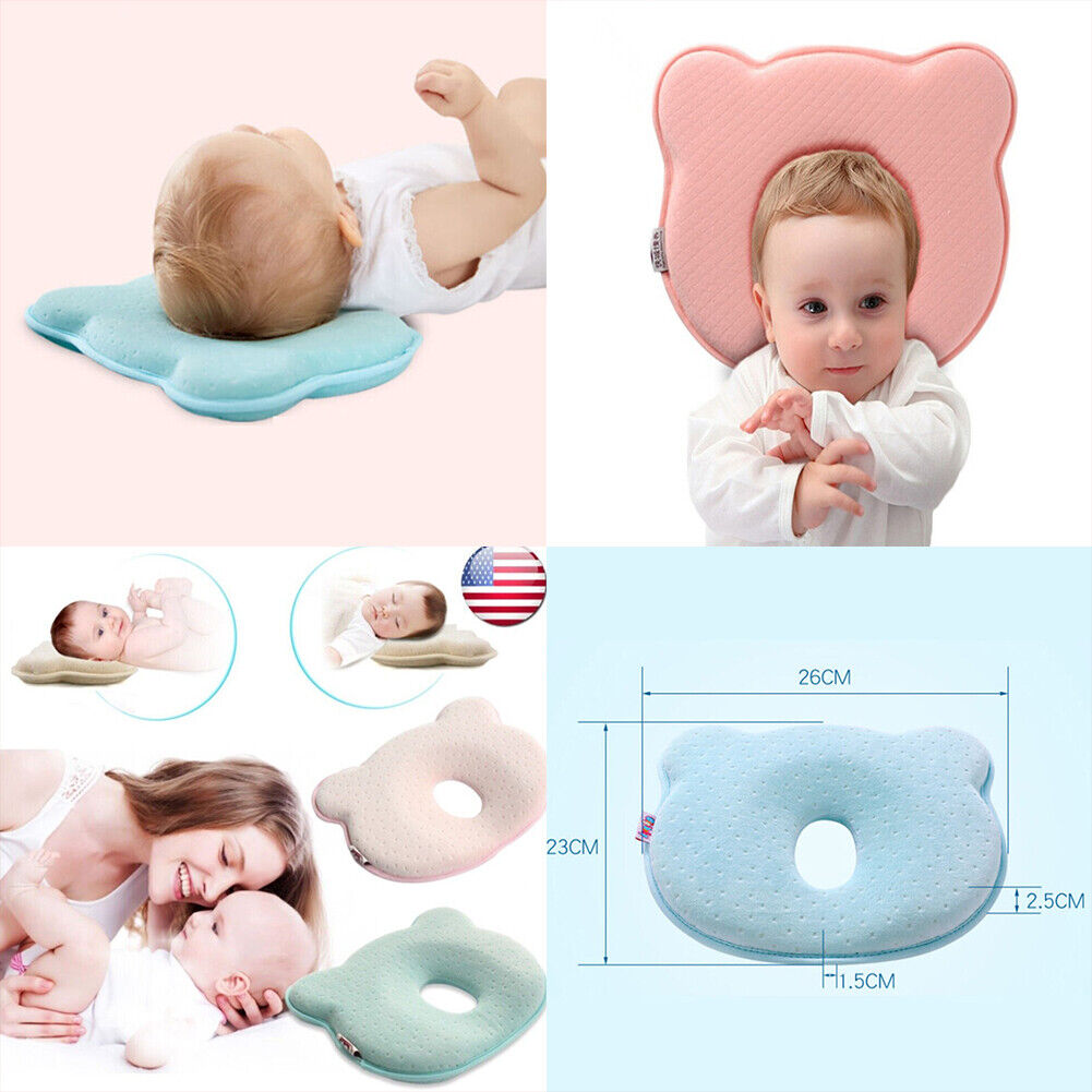 US 1-2 Pc Kid Infant Sleeping Pillow Head Protection Quilt Anti-roll Cushion Pad