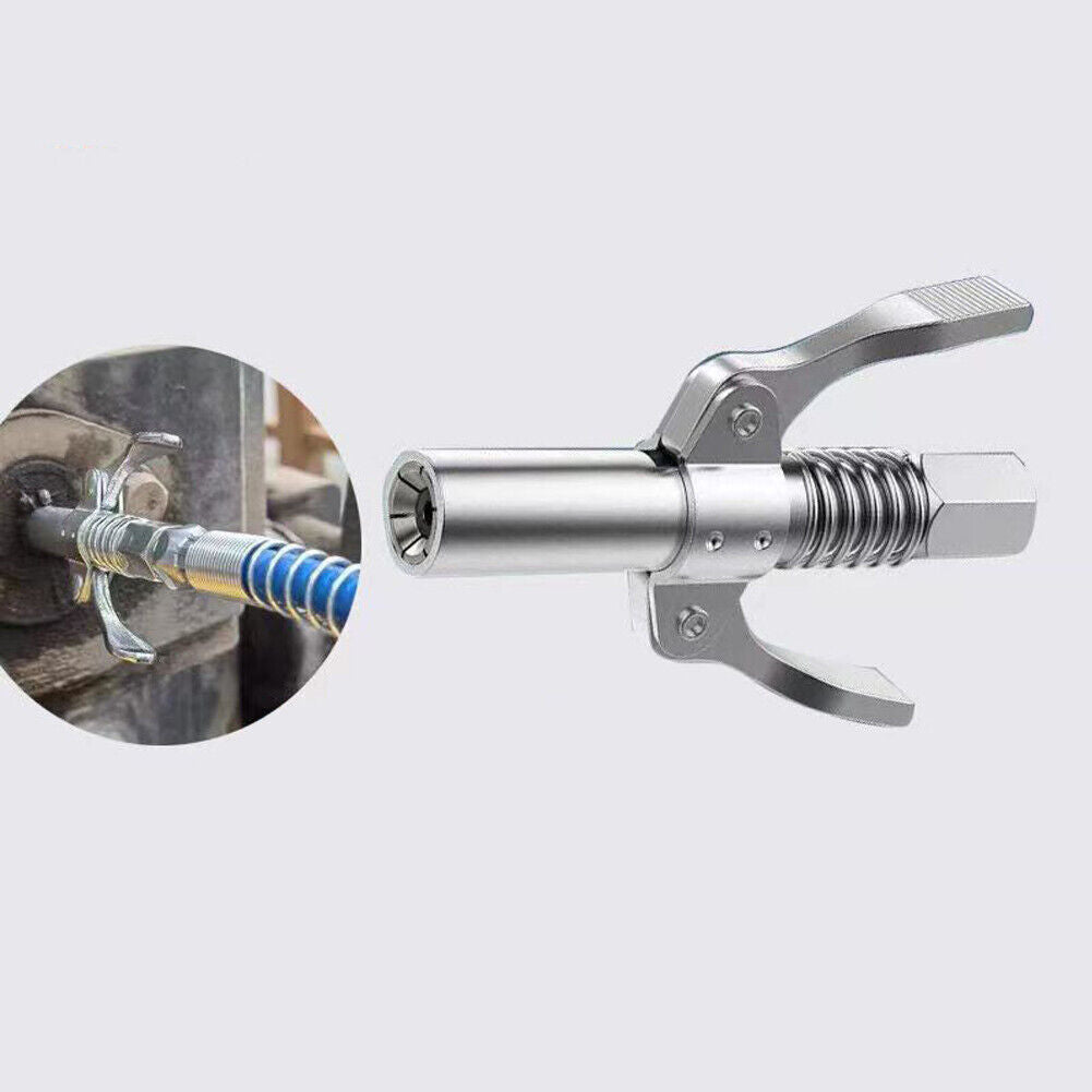 US 2-4 Pcs Grease Gun Coupler Double Handle High Pressure Quick Release Lock Oil