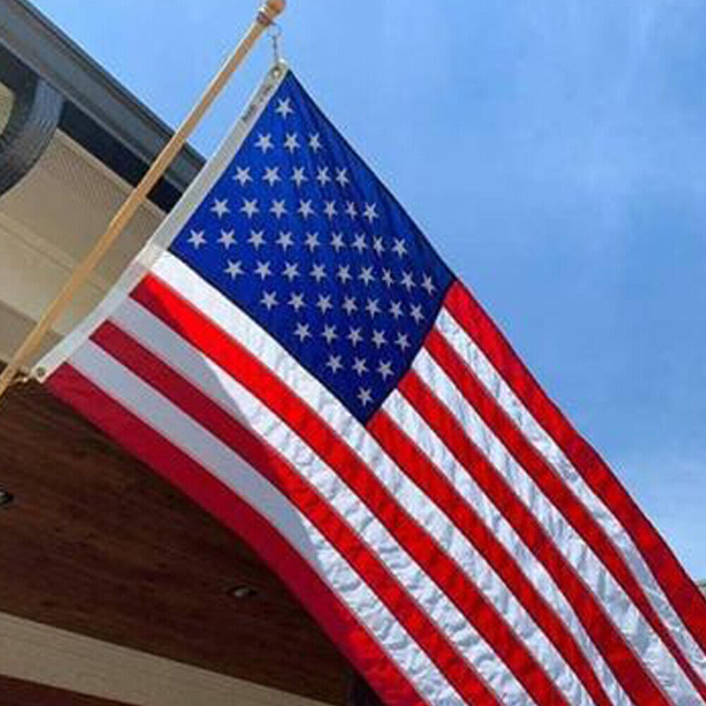 US 1-2 Pc American Flag Deluxe Tear Proof Series Featuring Tough Polyester 3x5Ft