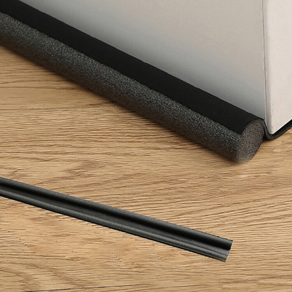 US 1-2 Pc Under Door Bottom Seal Strip Stopper Adjustable Twin Door Soundproof