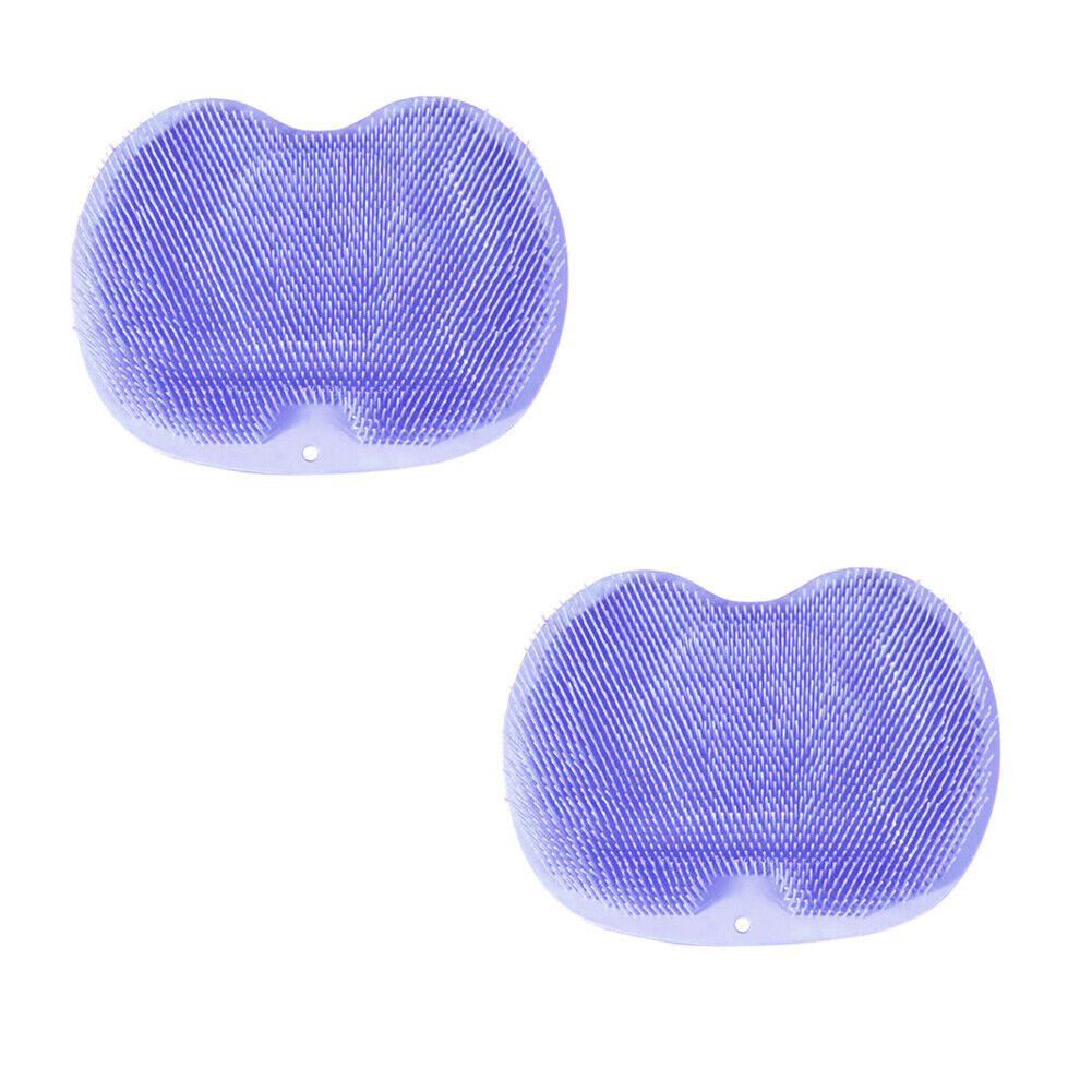 US 1-2 Pcs Shower Foot Back Scrubber Silicone Bath Massage Pad Body Wall Mounted