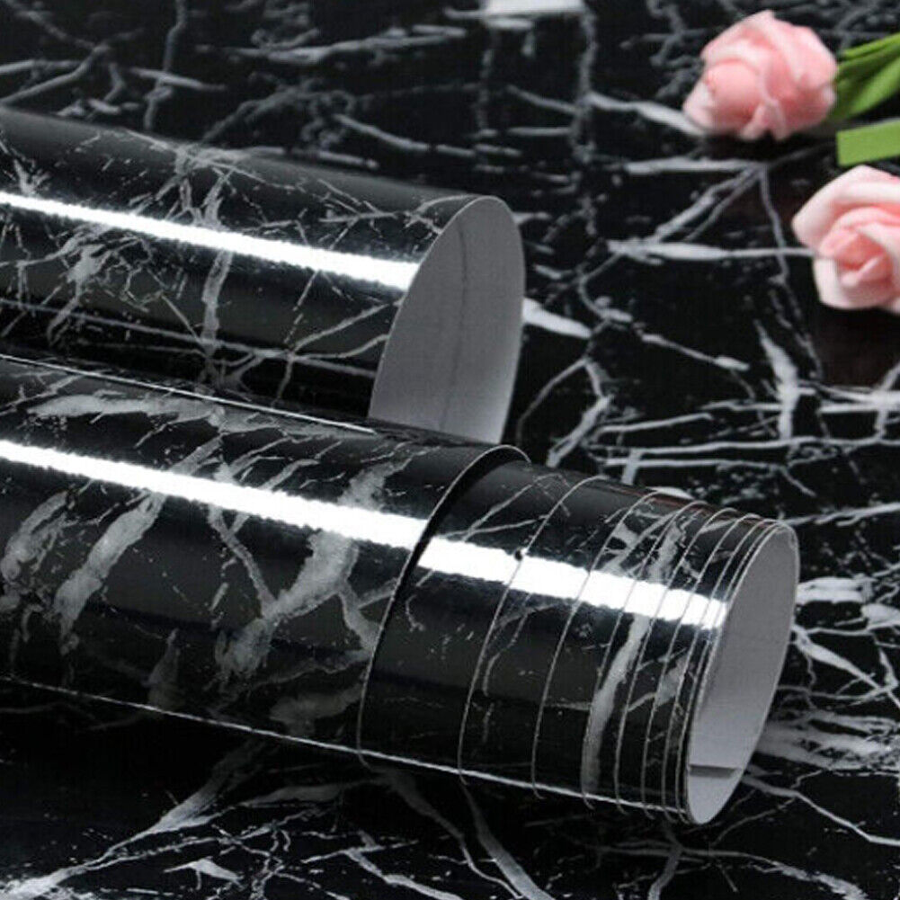 US 2-4 Pack Marble Kitchen Countertop Peel Stick Wallpaper Marble Contact Paper