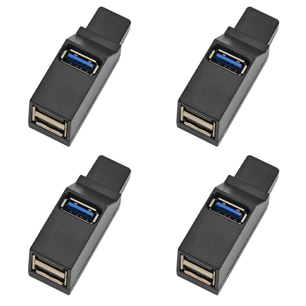US 2-4 Pc 3 Port USB 3.0 Hub Portable High Speed Splitter Box For PC Laptop