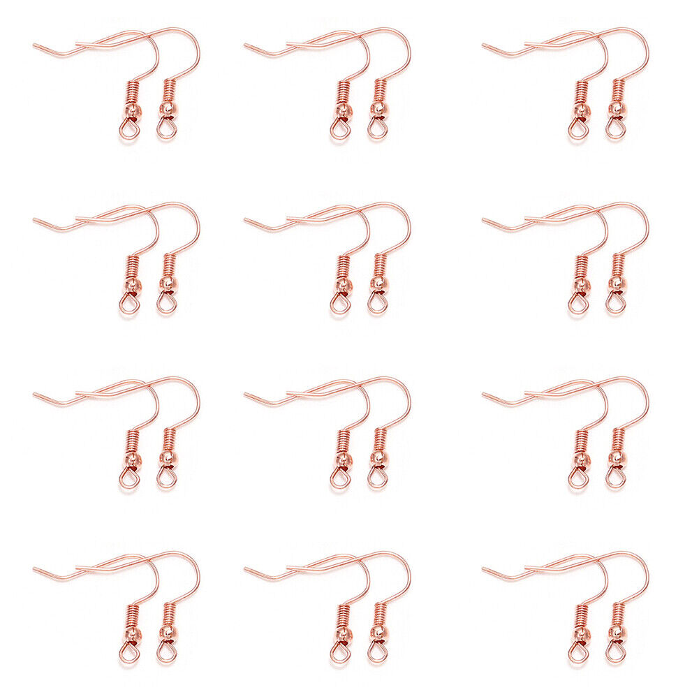 US 100-200 DIY JEWELRY Making Findings Earring Hook Coil Ear Wire French Hook