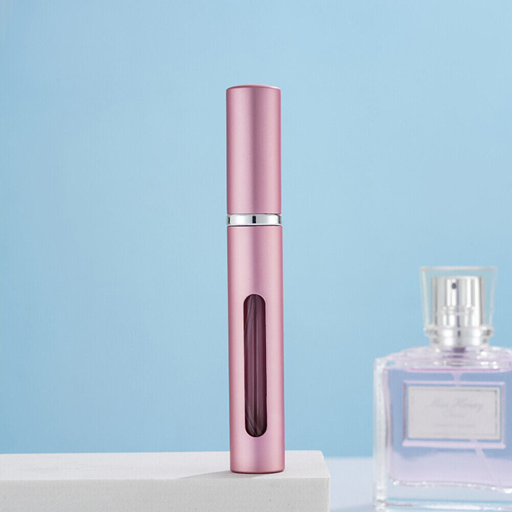US 5-10Pc 5ml Portable Perfume Bottle Glass Refillable Pump Spray Empty Bottle