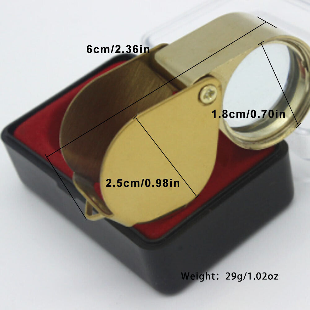 US 2-4Pc 30X Jeweler Coin Loupe Magnifier Foldable Pocket Magnifying Glass Eye